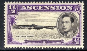 Ascension Island 1938 - 53 KGV1 1/2d Georgetown MM SG 38 13.5 perfs ( M1204 )