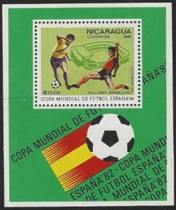 Nicaragua #1109H MNH Soccer Souvenir Sheet