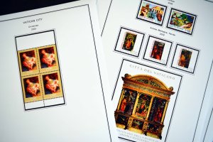 COLOR PRINTED VATICAN CITY 1929-2010 STAMP ALBUM PAGES (187 illustrated pages)