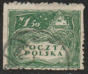 Poland Sc #105 Used