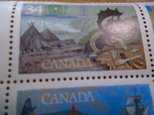 Canada  #  1104i  Crossed N of Canada  MNH  in  Plate Block