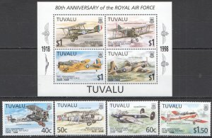 Ft528 1998 Tuvalu Aviation War Royal Air Force #793-800 1Kb+1Set Mnh