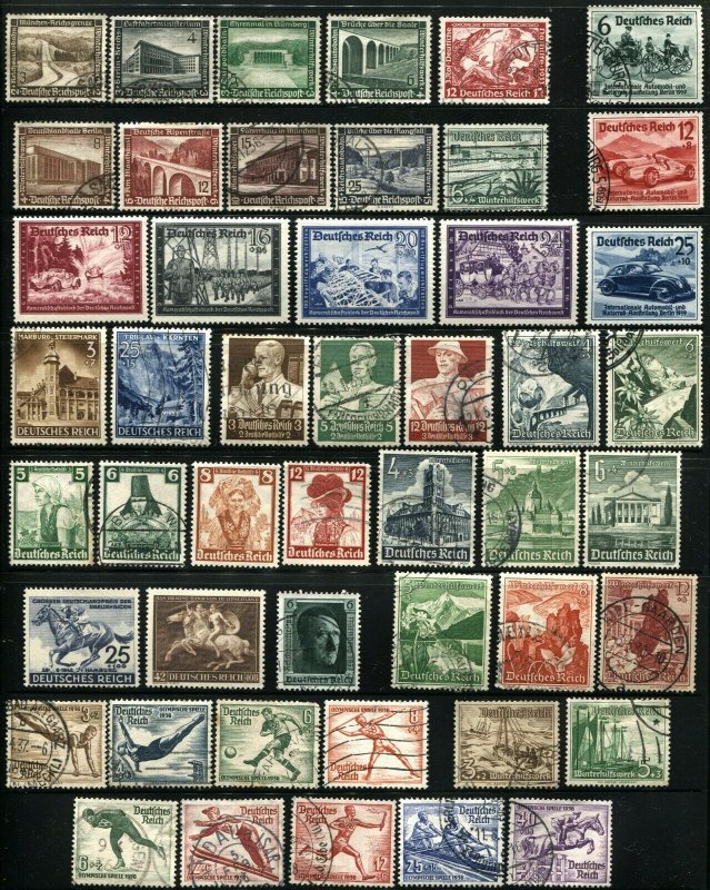 GERMANY Deutsches Reich Stamps Postage Collection USED MLH