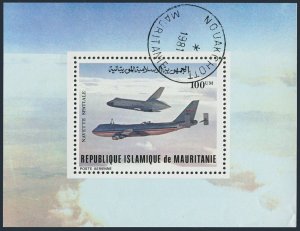 Mauritania C206, CTO. Michel 719 Bl.31. Flight of Columbia Space Shuttle, 1981.