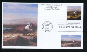 US 3236m American Art Last of the Buffalo Albert Bierstadt UA Mystic cachet FDC
