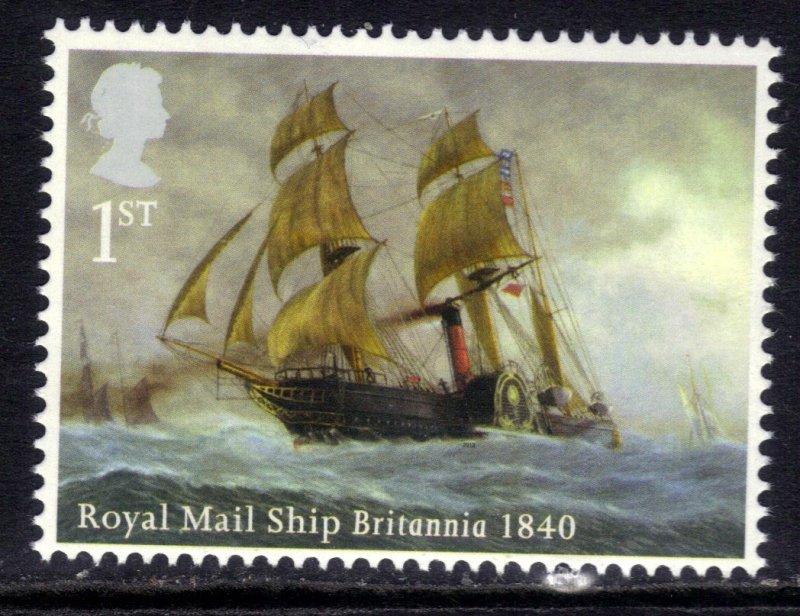 GB 2013 QE2 1st Merchant Navy Royal Mail Ship Britannia SG 3520 Umm  ( 96 )