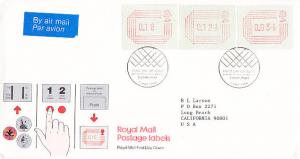 UK - Royal Mail Postage Labels FDC May 1, 1984 Edinburgh