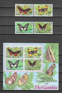 GAMBIA 1980 SG 431/4 + MS 435 MNH Cat £78