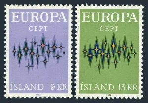 Iceland 439-440,MNH.Michel 461-462. EUROPE CEPT-1972.Stars.