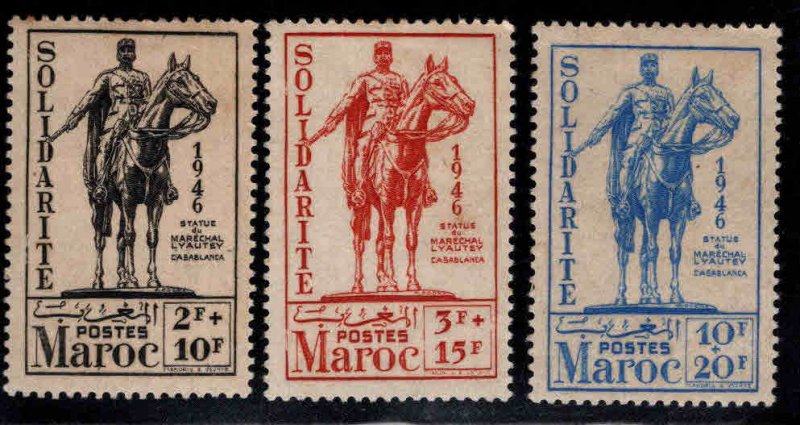 French Morocco Scott B29-B31, MH* Marshal Lyautey semi-postal set