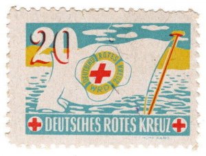 (I.B) Germany Cinderella : Federal Red Cross Fund 20pf (Flag)