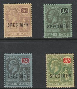 Br VIRGIN Is 1922 KG5 MCA   SPECIMEN set of 4