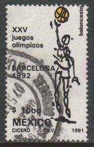 MEXICO 1686, OLYMPIC BASKETBALL, BARCELONA 1992. USED.VF (1571)