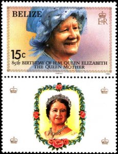 Belize #757-760, Complete Set(4), With Tabs, 1985, Royalty, Never Hinged