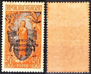 CONGO 1925 Woman 50c Ovp Afrique Equatoriale Francaise, MNH