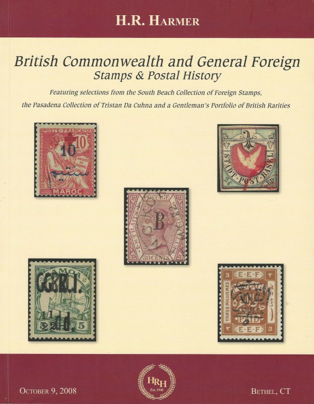 British Commonwealth &, Foreign Rarities, H.R. Harmer, Sale 2989, Oct. 9, 2008