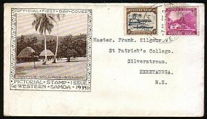 SAMOA 1935 4d & 6d FDC ex Apia.............................................44549