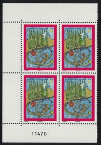 New Caledonia Christmas Symbols of New Caledonia Block of 4 Number 2008 MNH