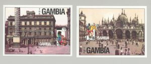 Gambia #875-876 World Cup Soccer 2v S/S Imperf Proofs