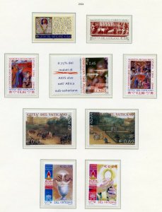 VATICAN CITY YEAR COLLECTION 2004  MINT NEVER HINGED  MOUNTED ON ALBUM PAGES