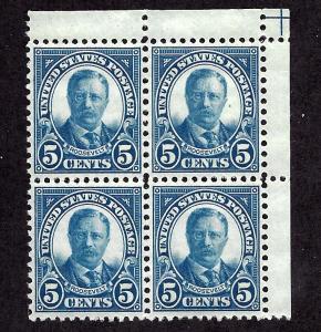 637 Mint,OG,NH... Plate Block of 4... SCV $12.00