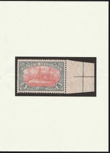 GERMAN NEW GUINEA 1914 Yacht 5Mk centre type III with wmk. MNH ** CERTIFICATE