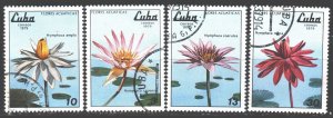 Cuba. 1979. 2379-82. Aquatic plants, flowers. USED.