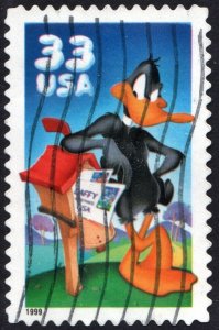 SC#3306a 33¢ Daffy Duck Single (1999) Used