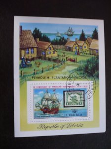 Stamps - Liberia - Scott# C207 - CTO Souvenir Sheet