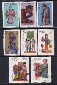 Poland 1969 Sc 1705-10, B118-9 Folk Art Religious Sculptures Stamp CTO