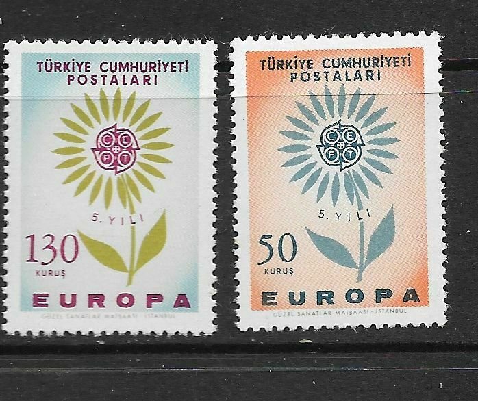 TURKEY - EUROPA 1964 - SCOTT 1628 TO 1629 - MNH