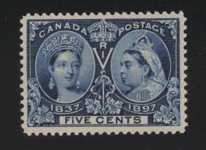 Canada Sc #54 (1897) 5c deep blue Victoria Diamond Jubilee Mint VF NH