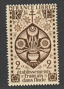 French India; Scott 143;  1942;  Unused; NH