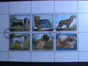 SHARJAH-1972-WORLD FAMOUS LOVELY DOGS CTO FANCY CANCEL SHEET-VERY FINE