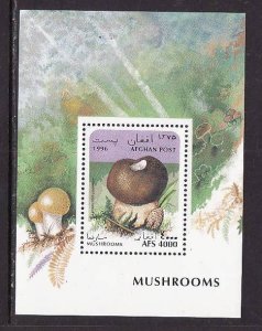 Afghanistan-unused NH sheet-Mushrooms-Fungi-1996-