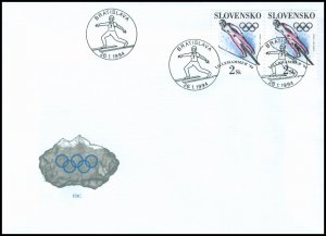 Slovakia 1994 FDC 26 XVIIth Winter Olympic Games Lillehammer 94