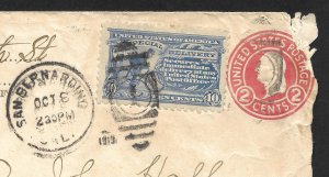 Doyle's_Stamps: California Special D Postal History XF-S #E10 on Cover, CV $200