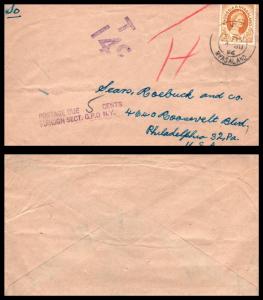 Goldpath: Phodesia & Nyasaland Cover. Postage Due. _CV17_P12