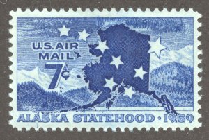 United States Scott C53 Unused VLHOG - 1959 Alaska Statehood Issue