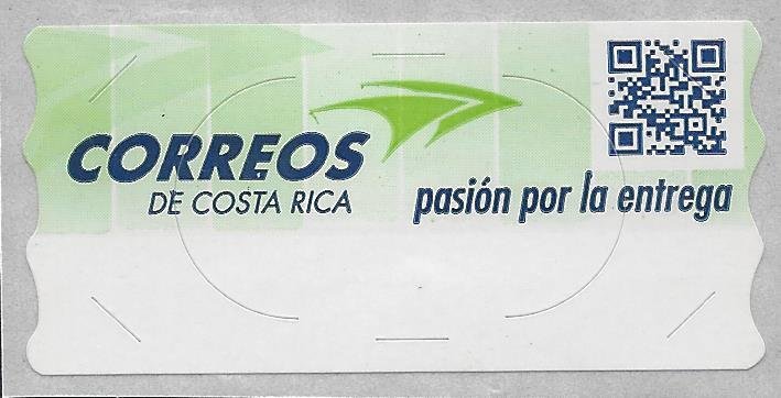 Costa Rica ATM Blank Label Correos de Costa Rica logo Pasión por la entrega MNH