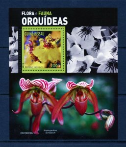 GUINEA BISSAU 2019 FLORA AND FAUNA ORCHIDS   SOUVENIR SHEET MINT NEVER HINGED