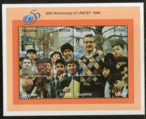 Guyana 1996 50th Anni. of UNICEF Indian Child Sc 3027 M/s MNH # 5298