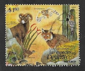 SE)1996 MEXICO, LET'S CONSERVE DESERT SPECIES, VARIOUS ANIMALS 1.80P, CTO