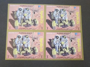 Ajman 1975 Sc 1125 imperf. space BLK(4) MNH