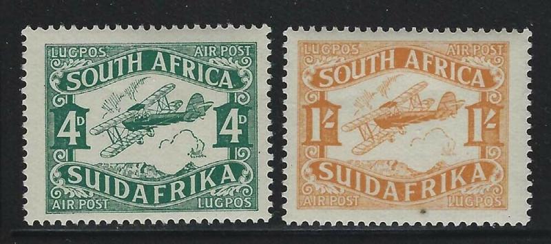 South Africa 1929 Second Airmail set Sc# C5-6 NH