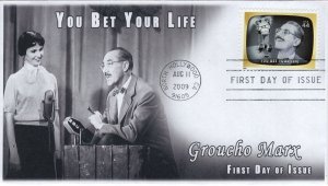 AO-4414h-3, 2009, Early TV Memories, FDC, Add-on Cachet, Standard Postmark, You