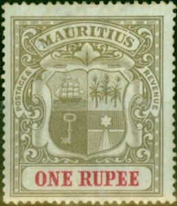 Mauritius 1902 1R Grey-Black & Carmine SG153 Good Mtd Mint