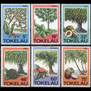 TOKELAU 1985 - Scott# 114-9 Trees Set of 6 NH