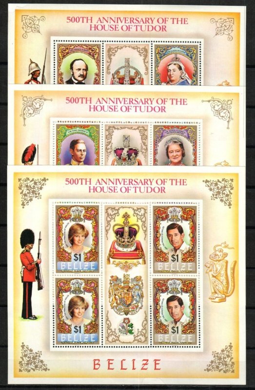 Belize Stamp 733a-737a  - House of Tudor