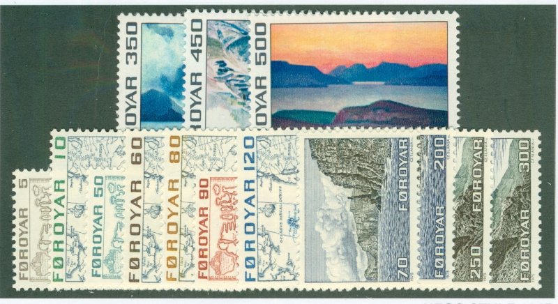 Faroe Island 7-20 MNH CV $13.00 BIN $6.50